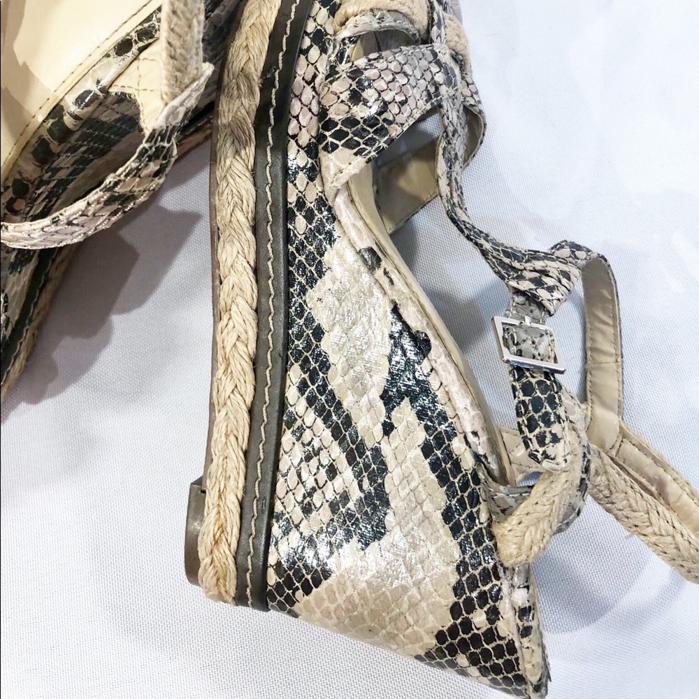 Gray And White Snake Pattern Platform Sandal All … - image 2